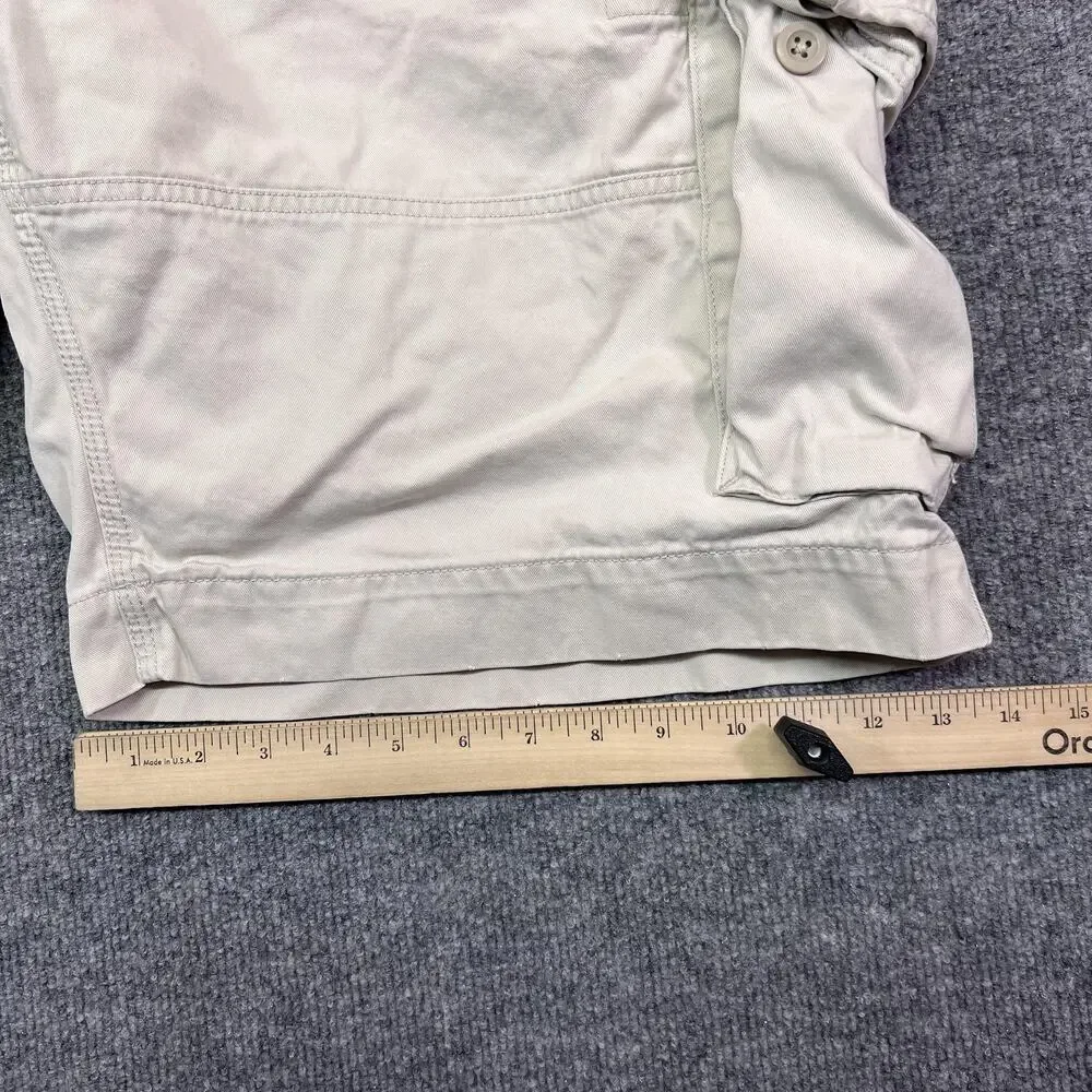 VTG Polo Ralph Lauren Cargo Shorts Mens 44B Beige Cotton Canvas 9 Inch Inseam